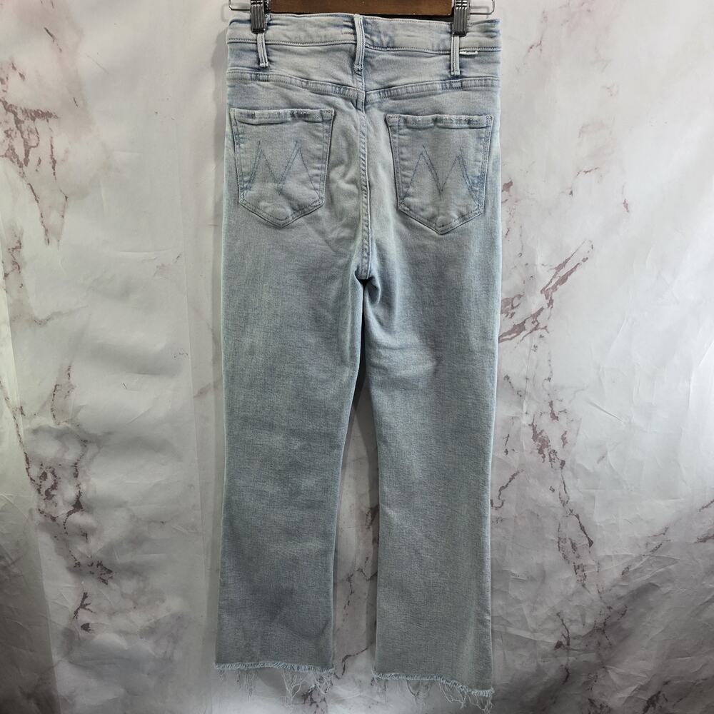 Mother Jeans Womens 28 High Rise Hustler Ankle Fray Light Smooth Sailing
